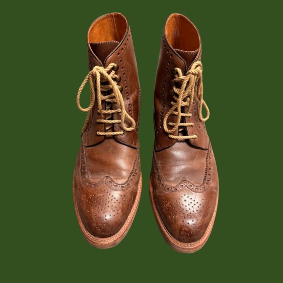 De Marchi Calzatura Men’s Brown Leather Lace-Up Boots | Italian Made Size 12 - Picture 3 of 10